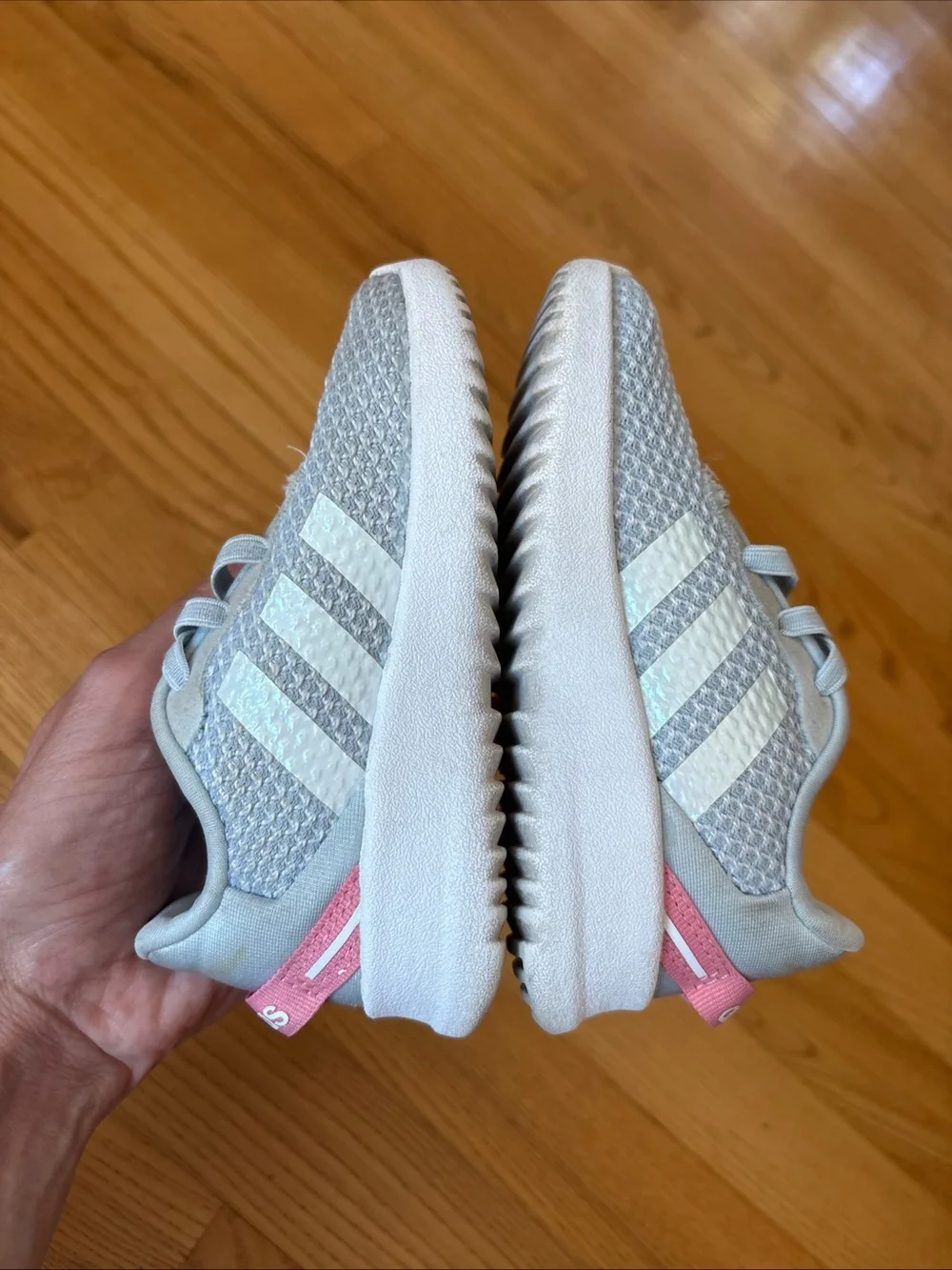 Adidas Racer TR 2.0 Sneakers Slip On Shoes Grey Pink School Toddler Girls 6.5K